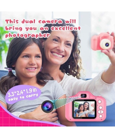 Upgrade Kids Selfie Camera Christmas Birthday Gifts for Girls Age 3-9 HD Digital Video Cameras for Toddler Portable Toy for 3...