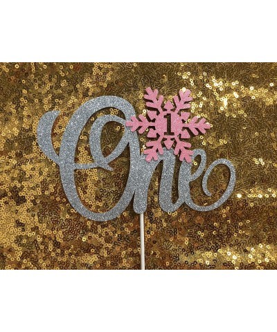 Snowflake One Cake Topper Winter Onederland 1st Birthday Girl Decorations Winter Wonderland Cake Topper Onederland Cake Decor...