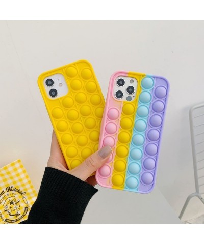 Bubble Fidget Reliver Stress Toys Bubble Case for iPhone XiPhone Xs 5.8in Cover Soft Silicone Antistress Full Body Protection...