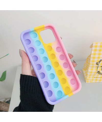 Bubble Fidget Reliver Stress Toys Bubble Case for iPhone XiPhone Xs 5.8in Cover Soft Silicone Antistress Full Body Protection...