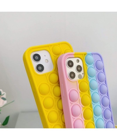 Bubble Fidget Reliver Stress Toys Bubble Case for iPhone XiPhone Xs 5.8in Cover Soft Silicone Antistress Full Body Protection...