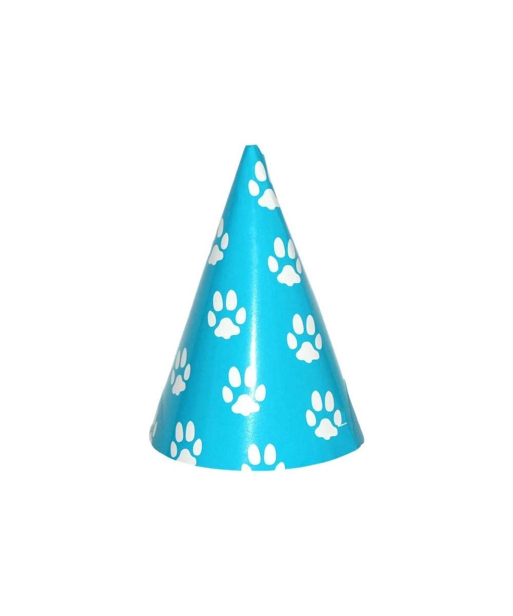 Dozen Paw Print Design Paper Party Hats with Chin Straps $21.46 Kids' Party Hats