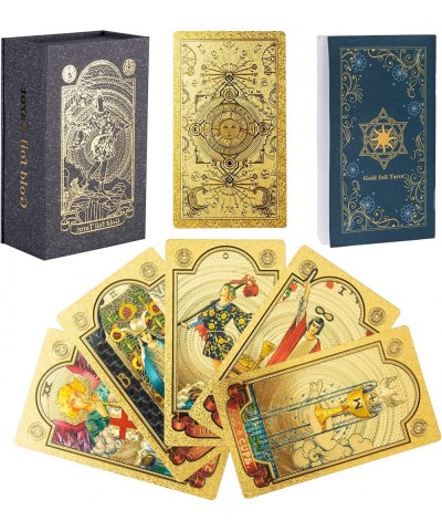 Tarot Cards Deck Luxury Tarot Card Deck Splendid Classic Tarot Deck Durable Waterproof Gold Foil Tarot Decks for Beginners (G...