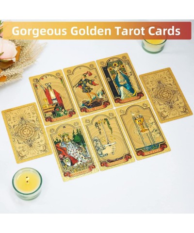 Tarot Cards Deck Luxury Tarot Card Deck Splendid Classic Tarot Deck Durable Waterproof Gold Foil Tarot Decks for Beginners (G...