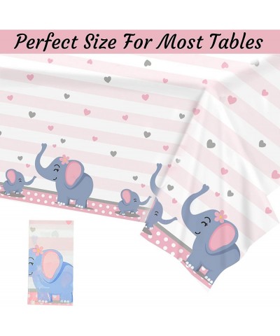 201 Pc Pink Elephant Baby Shower Decorations For Girl Floral Birthday Party Supplies -Tablecloth Paper Plates Napkins Straws ...