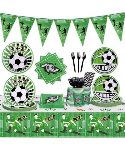 2022 Soccer Theme Party Supplies for Kids Football Scored the Goal Party Props Favor Table Decorations Banner Paper Plates Na...