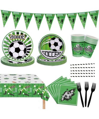 2022 Soccer Theme Party Supplies for Kids Football Scored the Goal Party Props Favor Table Decorations Banner Paper Plates Na...