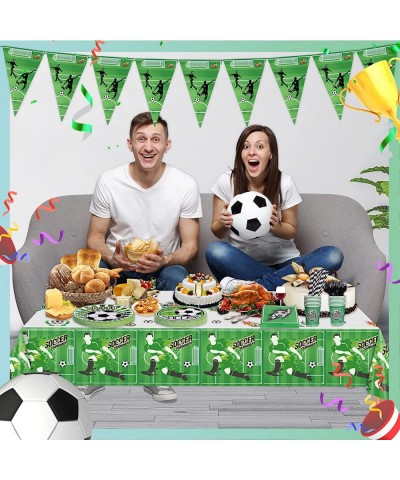 2022 Soccer Theme Party Supplies for Kids Football Scored the Goal Party Props Favor Table Decorations Banner Paper Plates Na...