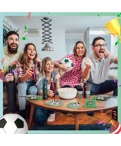 2022 Soccer Theme Party Supplies for Kids Football Scored the Goal Party Props Favor Table Decorations Banner Paper Plates Na...