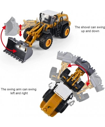 1: 55 Scale Construction Vehicles Trucks Bulldozer Forklift Snowplow Wheel Loader 4 Alloy Interchangeable Parts Kids Engineer...