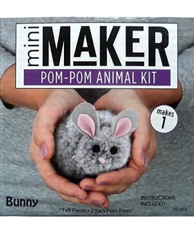 DIY Craft Animal Favor Kit Pom Pom Bunny Yarn + Felt - 4 Sets $16.59 Kids' Drawing & Writing Boards