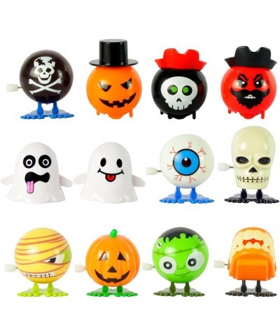 Halloween Party Favors Set 12 Pack Prefilled Pumpkin Box with Halloween Themed Wind Up Toys for Kids Trick or Treat Party Fav...