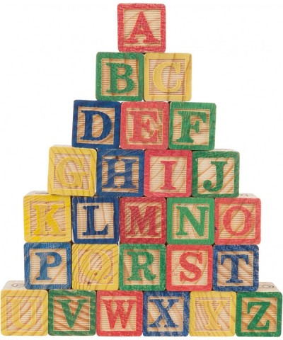 ABC and 123 Wooden Blocks- Alphabet Letters and Numbers Learning Block Set-Educational STEM Toy for Toddlers and Preschool Ag...