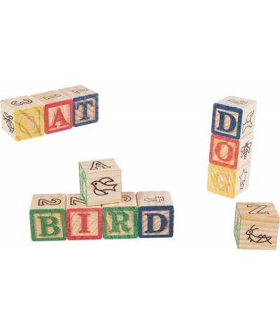 ABC and 123 Wooden Blocks- Alphabet Letters and Numbers Learning Block Set-Educational STEM Toy for Toddlers and Preschool Ag...