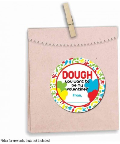 Valentine's Day Dough Container Topper Party Favor Sticker Labels for Kids 60 1.5" Party Circle Stickers by AmandaCreation Gr...