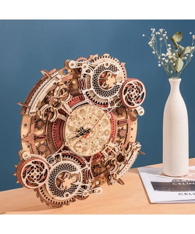 3D Wooden Puzzles for Adults Models for Adults to Build Wooden Steampunk Clock Kit DIY Mechanical Wall Quartz Aesthetic Room ...