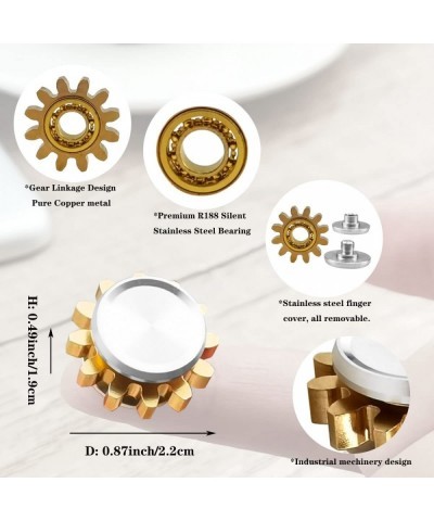 Copper Gears Linkage Fidget Spinner Toys for Adults Kids Mini Size Metal Fidgets Spinners R188 Silent Bearing Autism Sensory ...