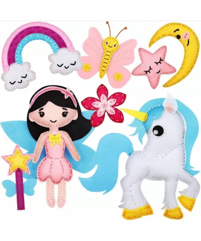 Sewing Kit for Kids DIY Unicorn Art & Craft Fairy Set with 8 Stitch Stuffed Projects Instruction Basic Sewing Supplies Learn ...