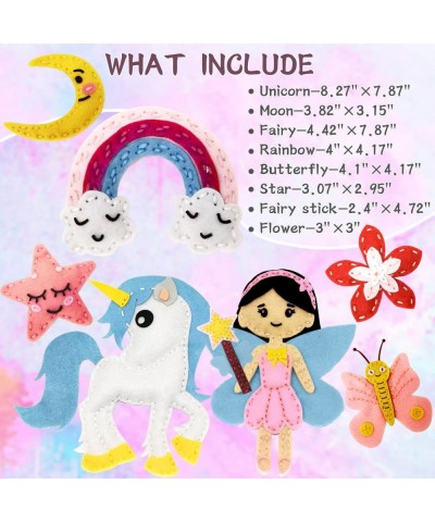 Sewing Kit for Kids DIY Unicorn Art & Craft Fairy Set with 8 Stitch Stuffed Projects Instruction Basic Sewing Supplies Learn ...