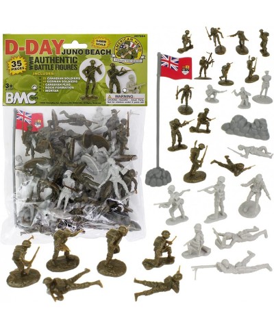 BMC WW2 D-Day Juno Beach Plastic Army Men - 35pc Canada & German Soldier Figures $24.77 Play Figure Playsets