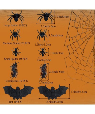 Halloween Spider Realistic Bats 60 Pieces Fake Plastic Spiders Centipedes Outdoor Indoor Decor for Halloween Party Favors $15...