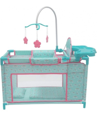 Baby Doll Crib & Doll Care Center - Baby Doll Accessories Set - Baby Doll Playset w/ Bed Feeding Chair Changing Area Play Yar...