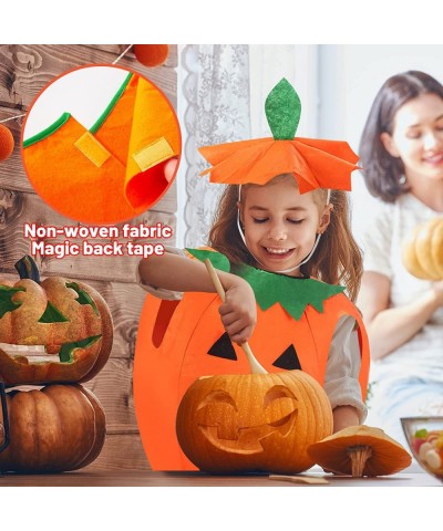 Halloween Kids Pumpkin Costumes 3PCS Kids Pumpkin Costumes Halloween Pumpkin Cosplay Party Clothes Hats and Pumpkin Totes $14...