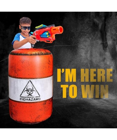 2 Barrels Inflatables Combat Battlefield Compatible with Nerf Laser tag Water Gun Dart Gun Perfect for Boys and Girls Birthda...