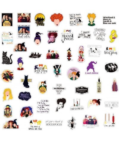 102PCS Hocus Pocus Treats Stickers Waterproof Halloween Decorations for Kids Vinyl Cute Decals for Water Bottle Laptop Sticke...