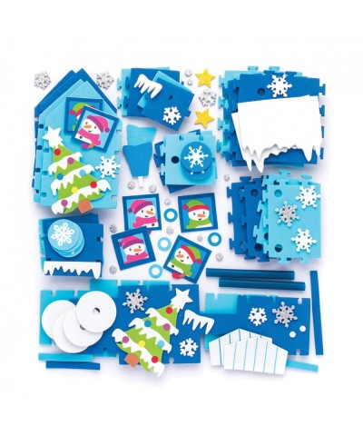 AR681 Arctic Express Foam Train Kit - Pack of 2 Creative Christmas Art and Craft Supplies for Kids to Make Personalise and De...