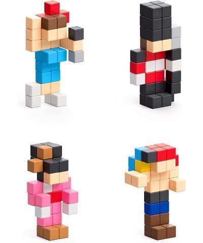 Mini Figures Surprise Series 48 Blocks max. Magnetic Blocks Set with Free App Mystery Box of 8-bit Pixel Art Building Blocks ...