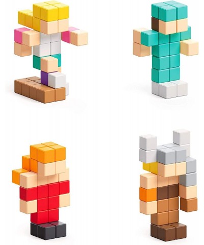 Mini Figures Surprise Series 48 Blocks max. Magnetic Blocks Set with Free App Mystery Box of 8-bit Pixel Art Building Blocks ...