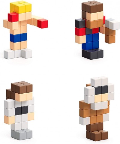 Mini Figures Surprise Series 48 Blocks max. Magnetic Blocks Set with Free App Mystery Box of 8-bit Pixel Art Building Blocks ...