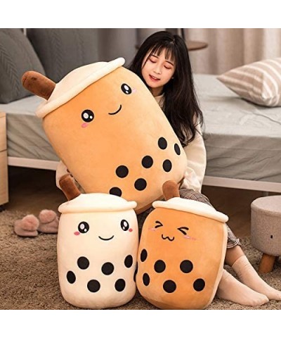 Cute Pillows Boba Plush Kawaii Bubble Tea Boba Stuffed Plush Toy Plushie Adorable Cuddle Pillow Food Toy for Baby/Kids/Toddle...