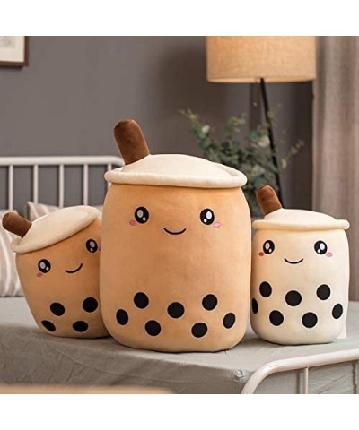 Cute Pillows Boba Plush Kawaii Bubble Tea Boba Stuffed Plush Toy Plushie Adorable Cuddle Pillow Food Toy for Baby/Kids/Toddle...