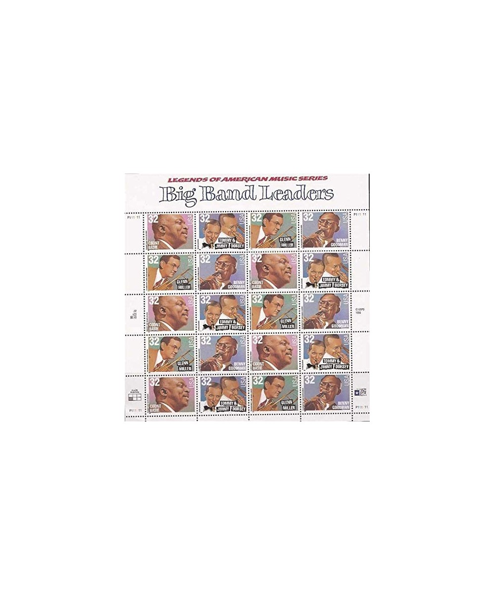 US Stamps - 1996 Big Band Leaders - 20 Stamp Sheet - Scott 3096-9 $20.70 Collectibles Display & Storage