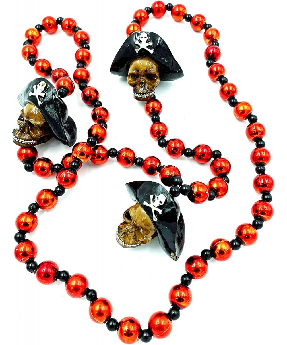 Gasparilla Pirate Skull with Tri Hat Mardi Gras Bead Necklace Spring Break Cajun Carnival Festival New Orleans Beads $22.43 K...