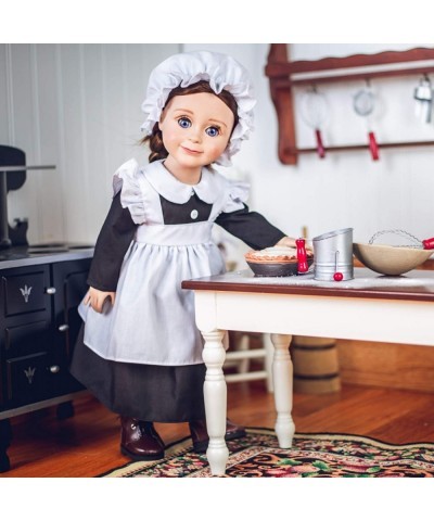 18 Inch Doll Clothes & Accessories 4 PC Late-1800's Kitchen Maid Uniform with Dress Cap Apron Pantaloons Intended for America...