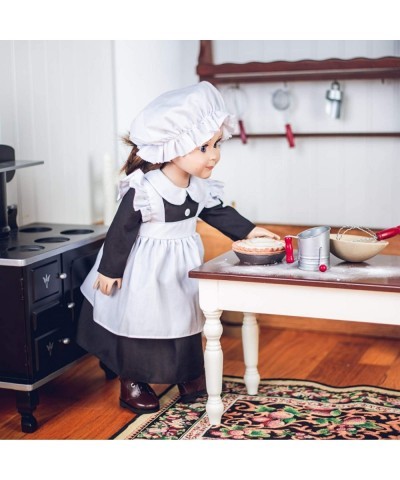 18 Inch Doll Clothes & Accessories 4 PC Late-1800's Kitchen Maid Uniform with Dress Cap Apron Pantaloons Intended for America...