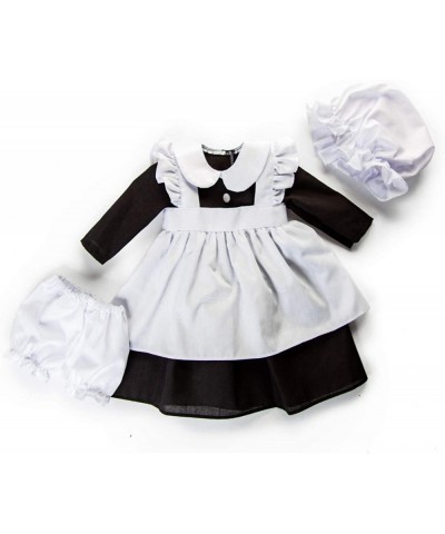 18 Inch Doll Clothes & Accessories 4 PC Late-1800's Kitchen Maid Uniform with Dress Cap Apron Pantaloons Intended for America...