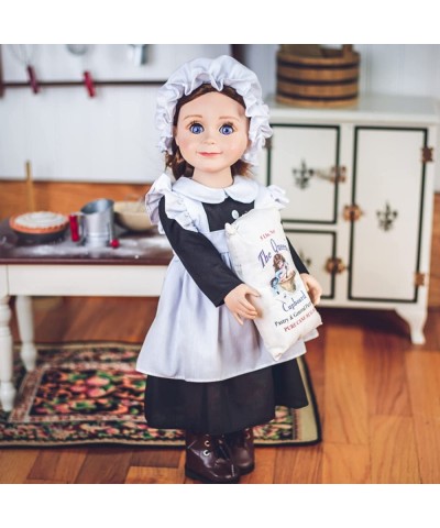 18 Inch Doll Clothes & Accessories 4 PC Late-1800's Kitchen Maid Uniform with Dress Cap Apron Pantaloons Intended for America...