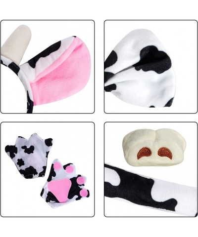 Cow Headband Ears Animal Costume Set for Girls Kids Cow Ears Tail Nose Bow Tie Tutu Skirt Glove 5 Sheet Sticker $25.03 Kids' ...