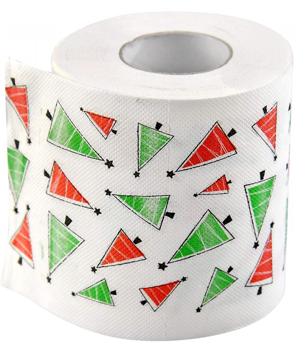 Red and Green Christmas Trees Toilet Paper Festive Gag Gift Novelty Holiday Gift Idea Napkin Prank Fun Birthday Party Christm...