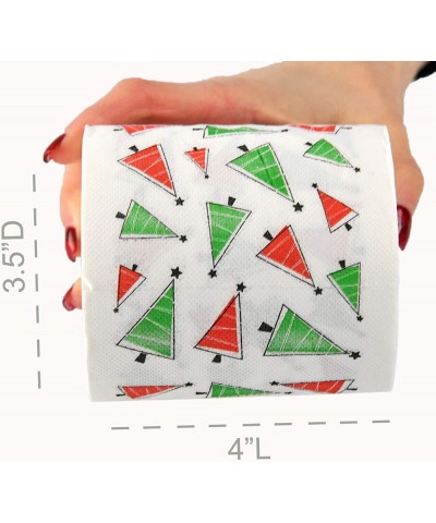 Red and Green Christmas Trees Toilet Paper Festive Gag Gift Novelty Holiday Gift Idea Napkin Prank Fun Birthday Party Christm...