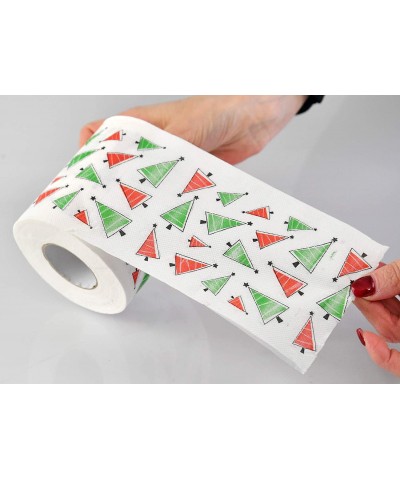 Red and Green Christmas Trees Toilet Paper Festive Gag Gift Novelty Holiday Gift Idea Napkin Prank Fun Birthday Party Christm...