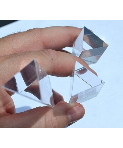 Optical Glass Triangular Prism 2 Pack 1.97 Inch Crystal Rainbow Maker for Photography Science Experiments Physics Teaching Li...