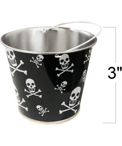 Mini Pirate Buckets Set of 12 Pirate Party Supplies for Holding Favors Includes 4 Eye-Catching Styles Great as Pirate Party D...