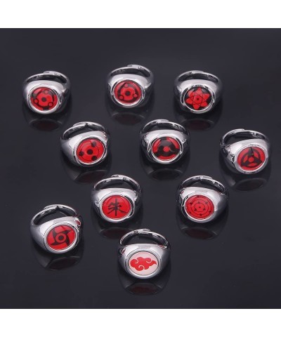 Pack of 13 Rings Set Ring Ninjas Uchihas Itachis Rings Cosplay Rings Set Japanese Anime Finger Ring Cosplay Accessories Neckl...