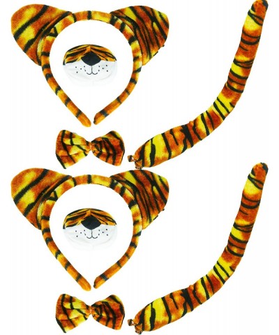 2 Sets Tiger Costume Set Tiger Ear Headband Nose Tail and Bow Tie Costume Accessory Set Animal Fancy Costume Kit Accessories ...