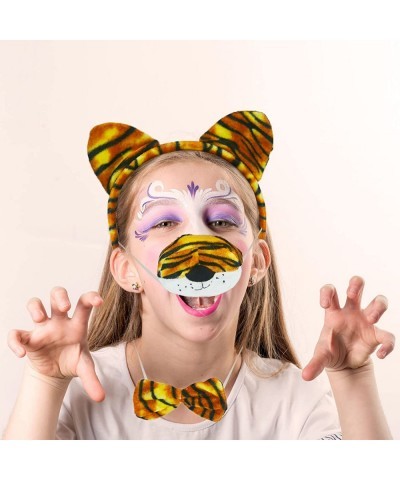 2 Sets Tiger Costume Set Tiger Ear Headband Nose Tail and Bow Tie Costume Accessory Set Animal Fancy Costume Kit Accessories ...